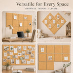 Large Cork Boards for Walls – 36" x 24" Self Adhesive Felt Wall Tiles - Image 6