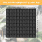 Hanging Planting Grow Bags, 72 Pockets Hanging Vertical Wall Planter Wall - Image 2