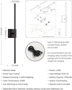 KDG Cordless Wall Sconces Set of 2, Wireless 5200mAh Rechargeable Battery - Image 5