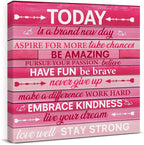 Pink Wall Decor, Inspirational Office Wall Art by VAHATAN