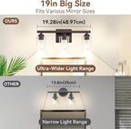 3-Light Bathroom Light Fixtures, Classic Wall Light Fixture - Image 6