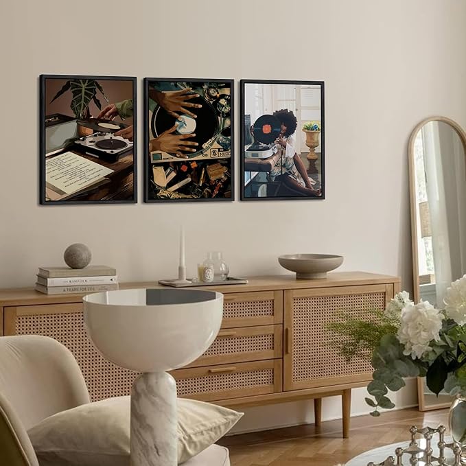 Black Girl Wall Art Decor Modern Black Woman Painting Prints - Image 4