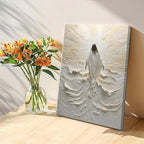Abstract Jesus Walking on Water Canvas Wall Art Christian Spiritual Wall Decor - Image 5