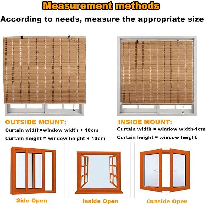 Bamboo Shades for Outdoor Patio, Custom Bamboo Blinds for Interior Windows - Image 2