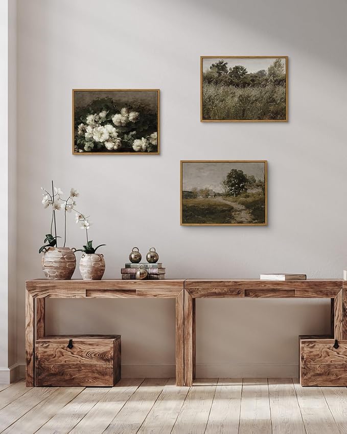 InSimSea Framed Canvas Wall Art Decor, Vintage Natue Landscape Art, Country - Image 4