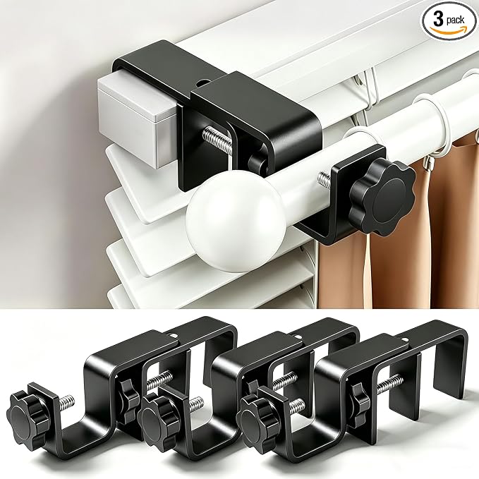 Mimiio No Drill Curtain Rod Brackets by Unknown