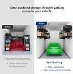 FLEXIMOUNTS 2-Pack 2x6ft Garage Shelving 24-inch-by-72-inch Heavy Duty Wall - Image 8