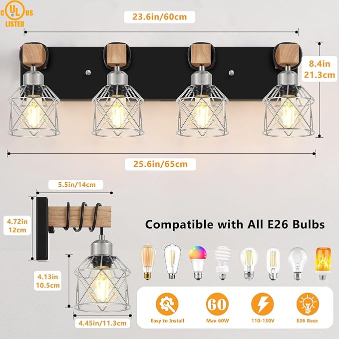 FadimiKoo Farmhouse Vanity Light - Image 2