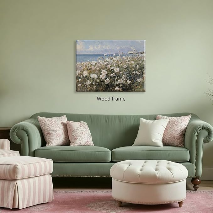 Nature Landscape Wall Art Coastal Wildflower Poster 12X16 inch Framed French - Image 6