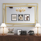 Brushed Gold Bathroom Mirror, Hang Horizontally or Vertically - Image 3