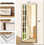 GLSLAND 64"x21" Full Length Mirror Full Body Mirror Freestanding Hanging or - Image 5