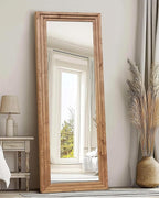 Full Length Mirror 65"x24" Solid Wood Frame Floor Large Mirror - Image 7