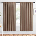 NICETOWN 2 Panels Blackout Curtains, Rod Pocket Window Curtains Room Darkning by NICETOWN