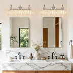 3-Light Bathroom Light Fixtures, Brushed Nickel Wall Lights - Image 8