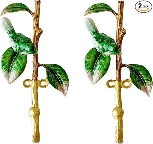 2 Pack Decorative Wall Hooks, Vintage Bird Shaped Metal Wall Hook by Pasiir