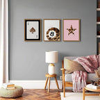 Pink and Black Leopard Wall Art, Lucky Girl 8 Ball Wall Decor Set of 3 Cheetah - Image 7