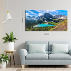 Mountain Canvas Wall Art Teal Saint Mary Lake Landscape Wall Decor Glacier - Image 3