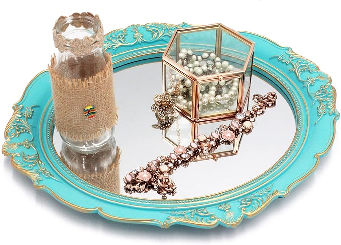 Eaoundm 13.1 x 14.8 inchs Decorative Wall Mirror, Vintage Hanging Mirrors - Image 3