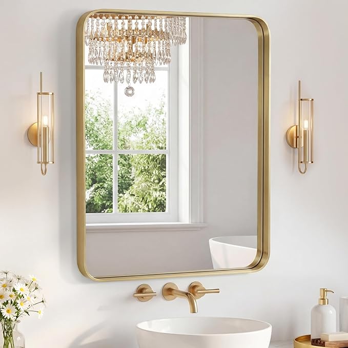 NEWBULIG 28X36 Inch Bathroom Mirror by NEWBULIG