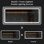 LOAAO 60X28 LED Bathroom Mirror - Image 7