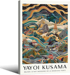 Yayoi Kusama Framed Wall Art Vintage Japanese Poster 16X24 in Abstract Buddha by Heltrappe