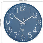 Foxtop Atomic Wall Clock Battery Operated Round Analog Modern Wall Clock Sets - Image 8