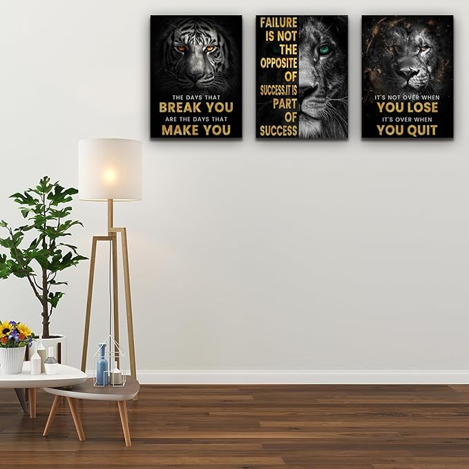 Motivational Office Wall Decor 3 Pieces Paintings Motivational - Image 5