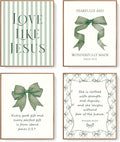 LARTSFRO Coquette Green Bow Jesus Wall Art Decor Posters, Olive Green Bow by Unknown