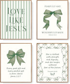 LARTSFRO Coquette Green Bow Jesus Wall Art Decor Posters, Olive Green Bow by Unknown