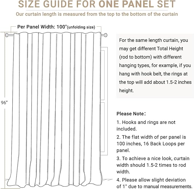 100% Blackout Shield Linen Blackout Sliding Door Curtains - Image 7