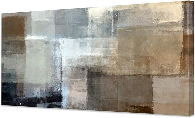 Baisuart A61275 Canvas Prints Abstract Wall Art Print Paintings Grey and Brown by Baisuart