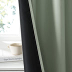 RYB HOME Bedroom Blackout Curtains 72 inches Long, 100% Blackout Thermal - Image 3