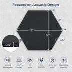 12 Pack Hexagon Acoustic Panels, Self-Adhesive Acoustic Wall Panels - Image 6