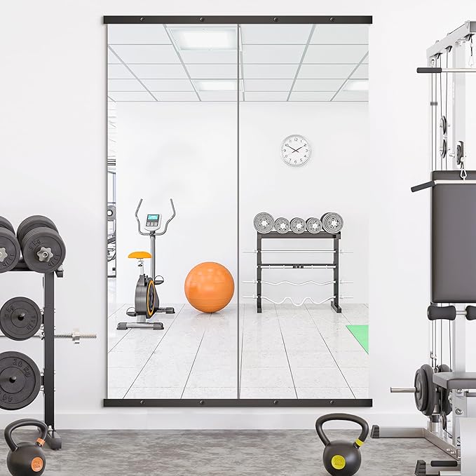 TRAHOME Home Gym Mirror for Wall, Glass Frameless Body Large Mirror for Home Gym - Image 5