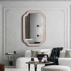 36x24 Inch Boho Wooden Scalloped Mirror - Image 2