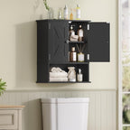 TEENFON Bathroom Wall Cabinet, Over The Toilet Space Saver Storage Cabinet - Image 2