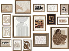 ANERZA 16 PCS Framed Boho Eclectic Wall Art Decor, Abstract Wall Collage Kit by ANERZA