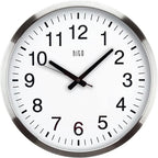 HITO 16" Silent Wall Clock Battery Operated Non Ticking Sweep Movement Glass by hito