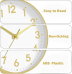 Mosewa Wall Clock 10 Inch, Battery Operated Silent Non-Ticking Modern Analog - Image 7