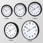 LEIKE Metal Wall Clock 12IN Black, Retro Silent Quartz Battery Operated - Image 3