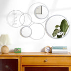 Hicarer Wall Mirror Decorative 41.34'' x 17.72'' Round Modern Metal Wall - Image 4