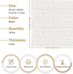 JOLOV 10 PCS 3D Wall Panels Peel and Stick - Image 3