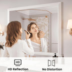 Amorho Bathroom Mirror, 48x40 Inch White Framed Bathroom Mirrors - Image 2