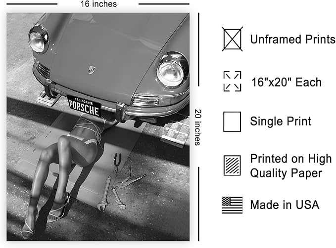 Poster Master Woman Under Classic Car Poster - Image 2