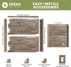 EverStone Cobblestone Faux Stone Panel, Midnight Granite Color - Image 14