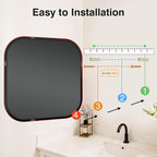 Bathroom Mirror for Wall, HD Reflection Shatterproof Square Mirror for Living - Image 8