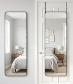 Antok 58"x20" Over the Door Mirror, Full Length Mirror Door Hanging by AntokMirror
