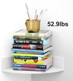 Alsonerbay White Corner Shelf Wall Mount, Large Wooden Shelves - Image 8