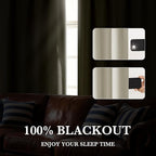 RYB HOME Bedroom Blackout Curtains 72 inches Long, 100% Blackout Thermal - Image 4