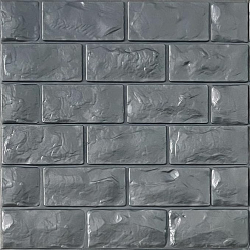 3D Wall Panels Peel and Stick 30PCS Gray Foam Brick Wallpaper by YULI3DH